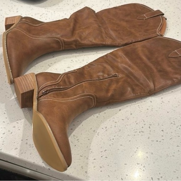 New Charlee Brown Knee High Boots - Picture 4 of 7